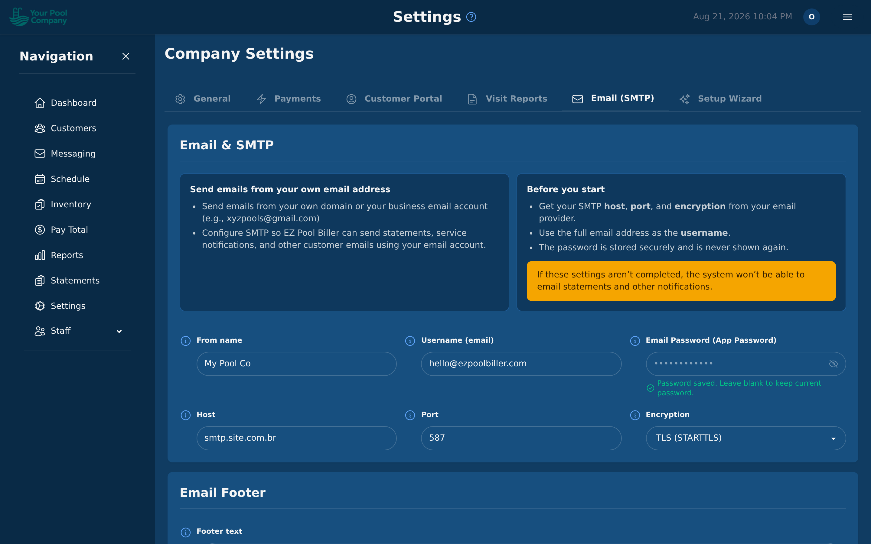 The email account your messages are sent from